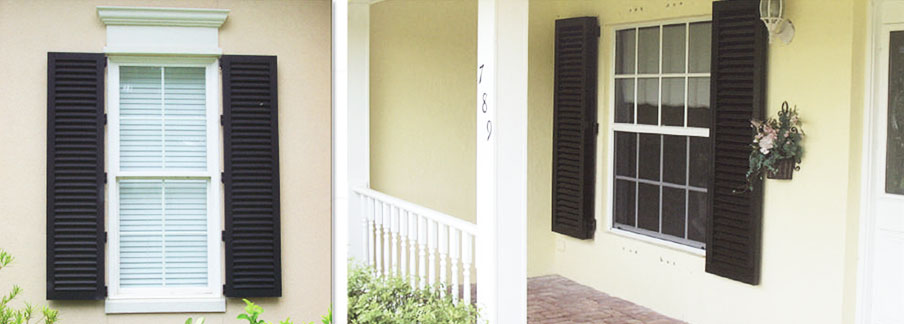 Board and Batten Storm-rated colonial shutters